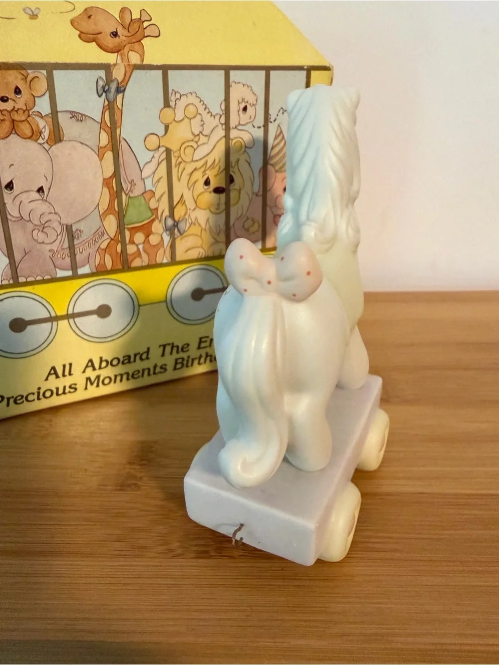 Vintage Precious Moments Birthday Train Series White Pony Being 9 Is Just Divine